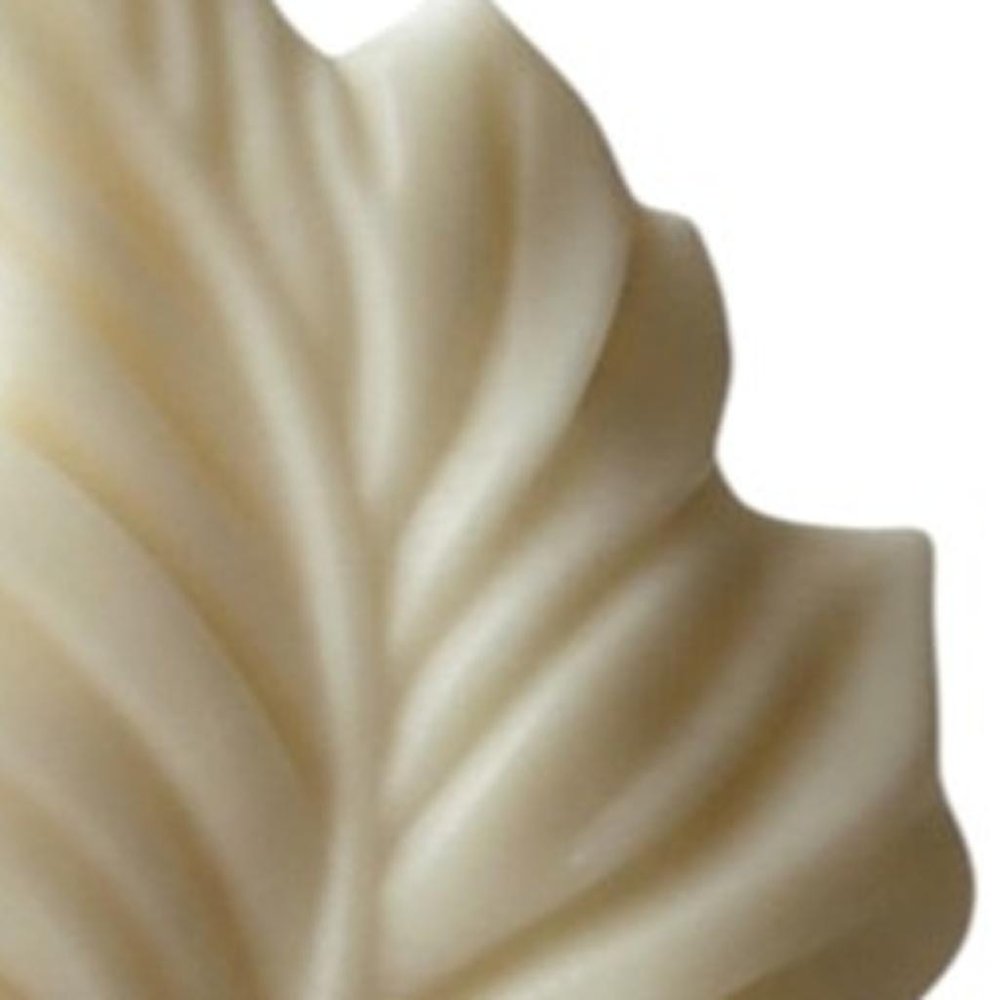 6" Ivory Black Ice Scented Dimensional Feather Candle Novelty Novelty