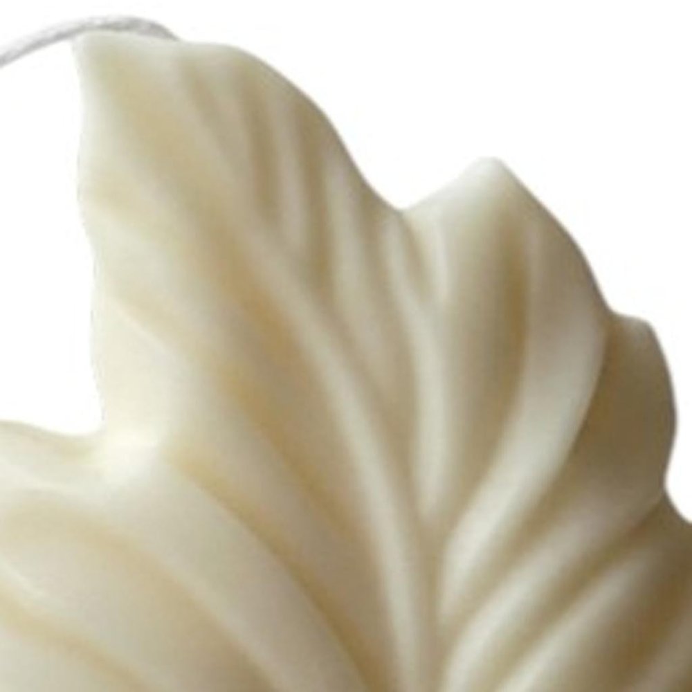 6" Ivory Black Ice Scented Dimensional Feather Candle Novelty Novelty