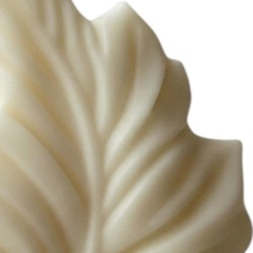 6" Ivory Black Ice Scented Dimensional Feather Candle Novelty Novelty