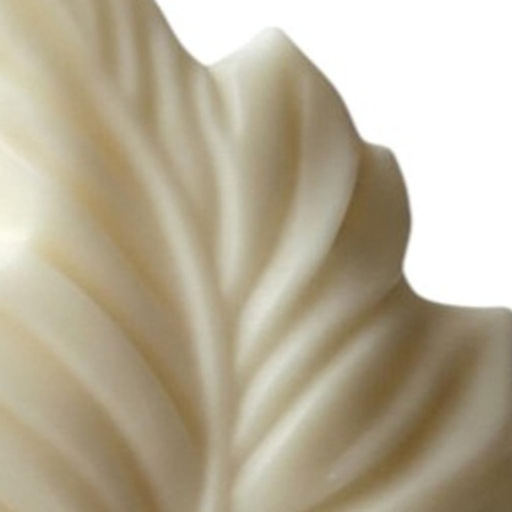 6" Ivory Black Ice Scented Dimensional Feather Candle Novelty Novelty