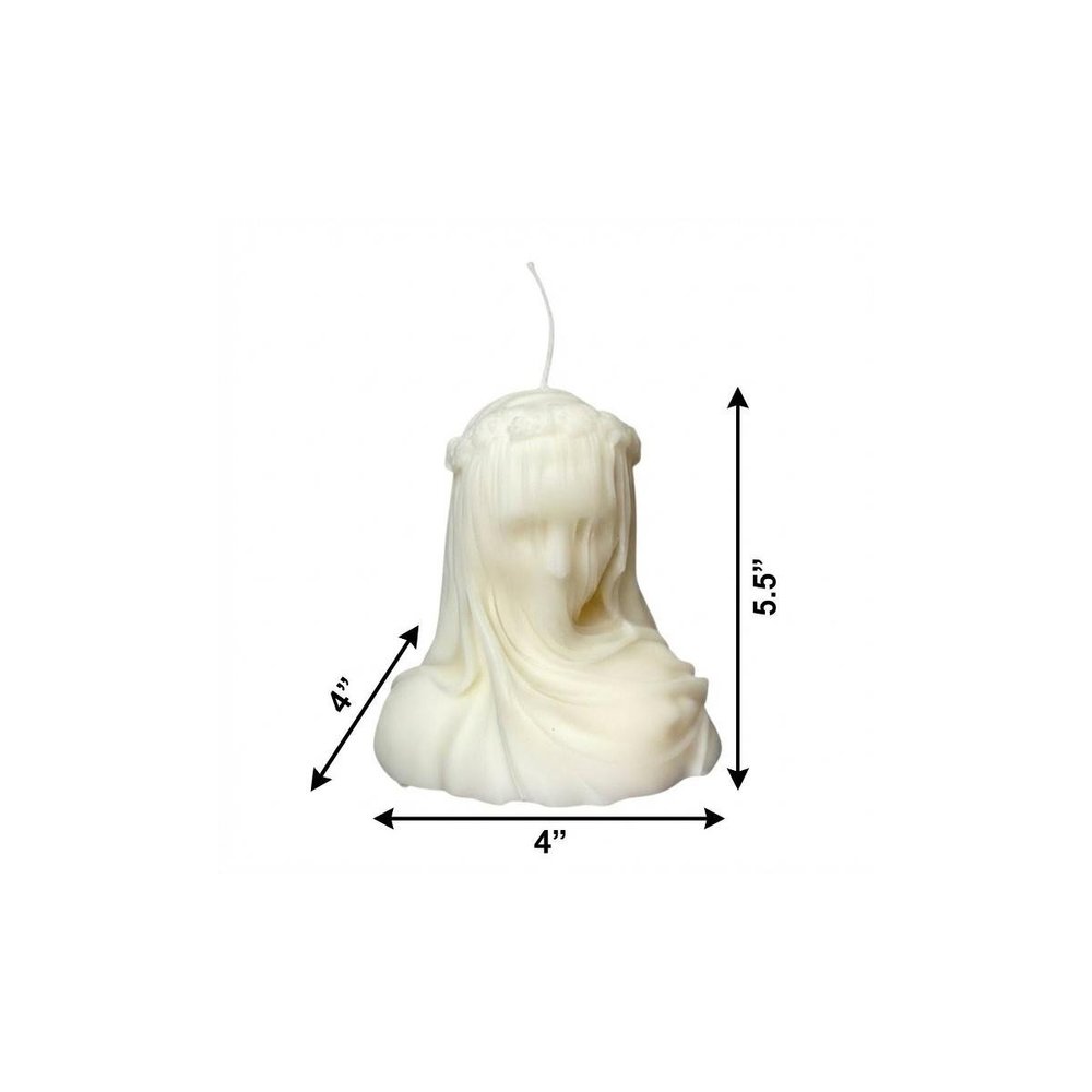 6" Ivory Vanilla Scented Dimensional Lady Candle Novelty Novelty