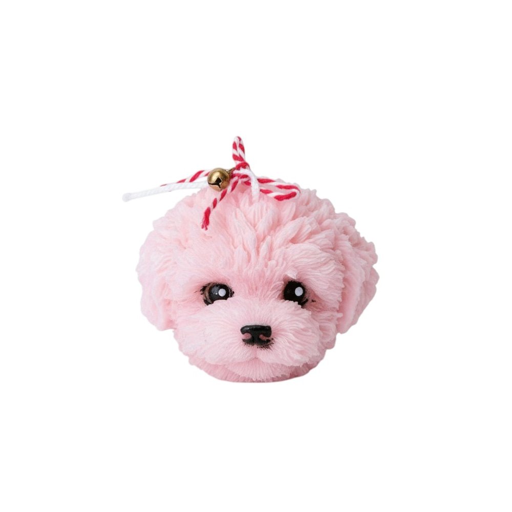 2" Pink Cashmere Plum Scented Dimensional Dog Candle Novelty Novelty