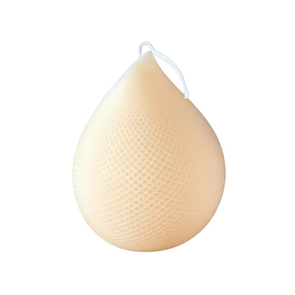5" Peach Unscented Dimensional Teardrop Candle Novelty Novelty