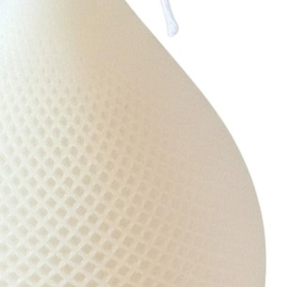 5" Ivory Black Ice Scented Dimensional Teardrop Candle