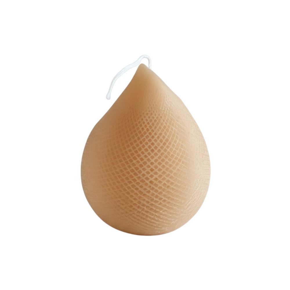 5" Brown Black Ice Scented Dimensional Teardrop Candle