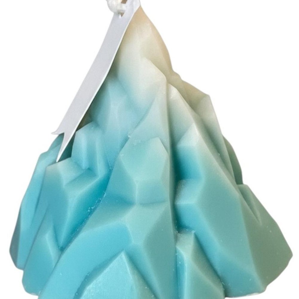 3" Blue Black Ice Scented Dimensional Iceberg Candle