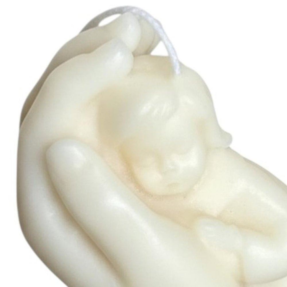 3" Ivory Unscented Baby Dimensional Candle