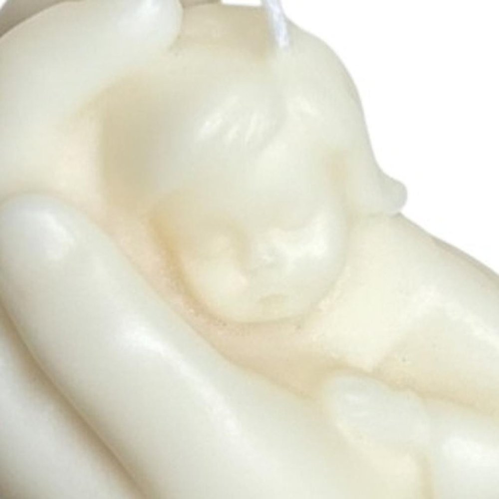 3" Ivory Black Ice Scented Baby Dimensional Candle