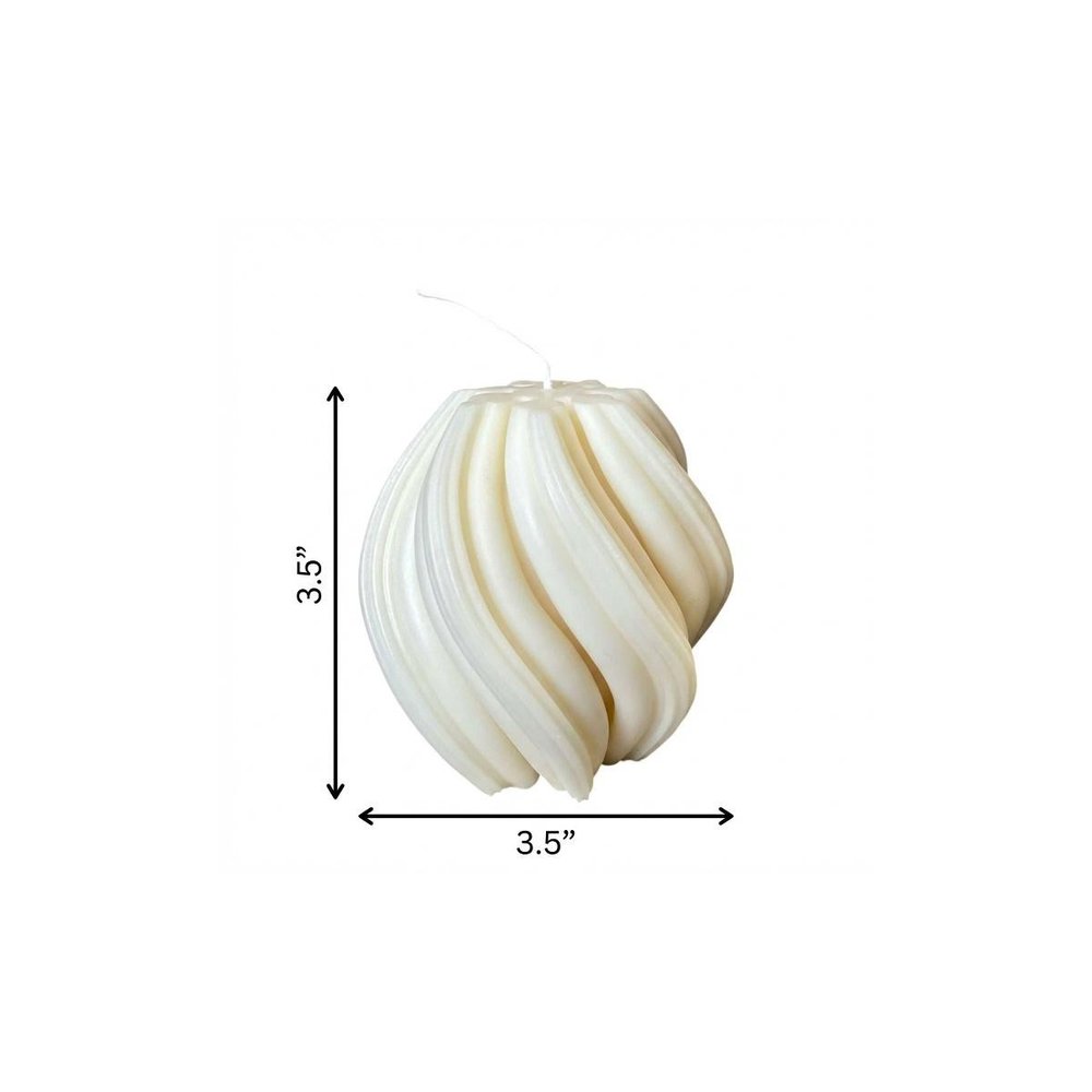 4" Ivory Clean Cotton Scented Candle Cylinder Pillar