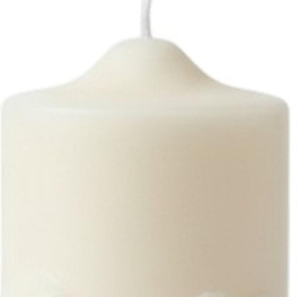 2" Ivory Unscented Candle
