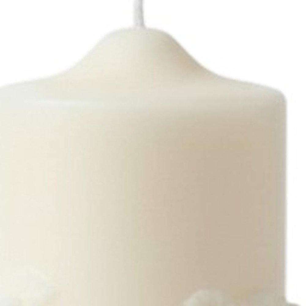 2" Ivory Creamy Vanilla Scented Candle Round Pillar