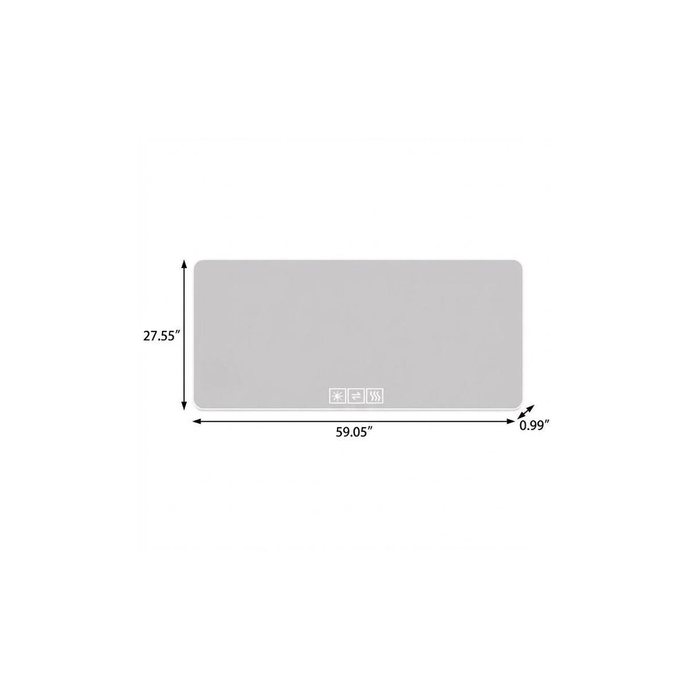 28" Lighted Frameless Anti Fog Bathroom Vanity Mirror