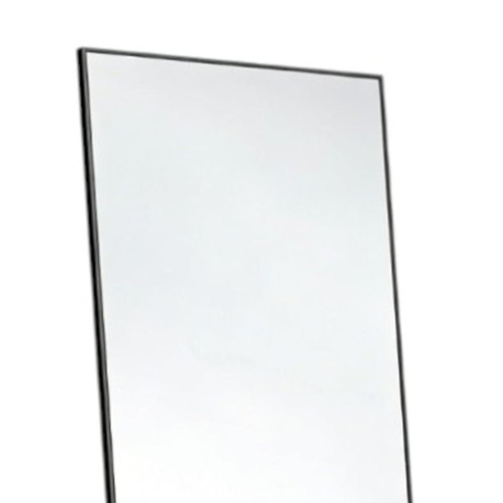55" Black Aluminum Freestanding And Wall Mounted Framed Full Length Mirror
