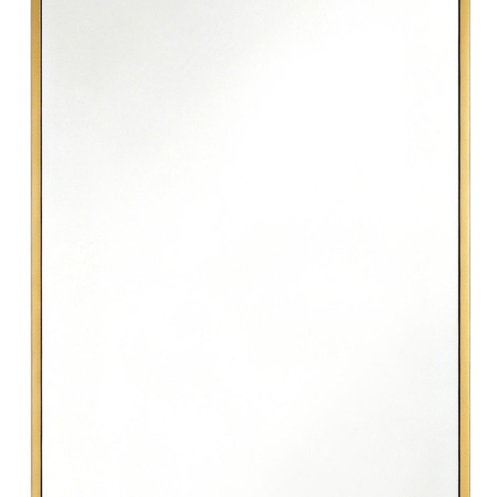 47" Gold Aluminum Over the Door Framed Accent Mirror