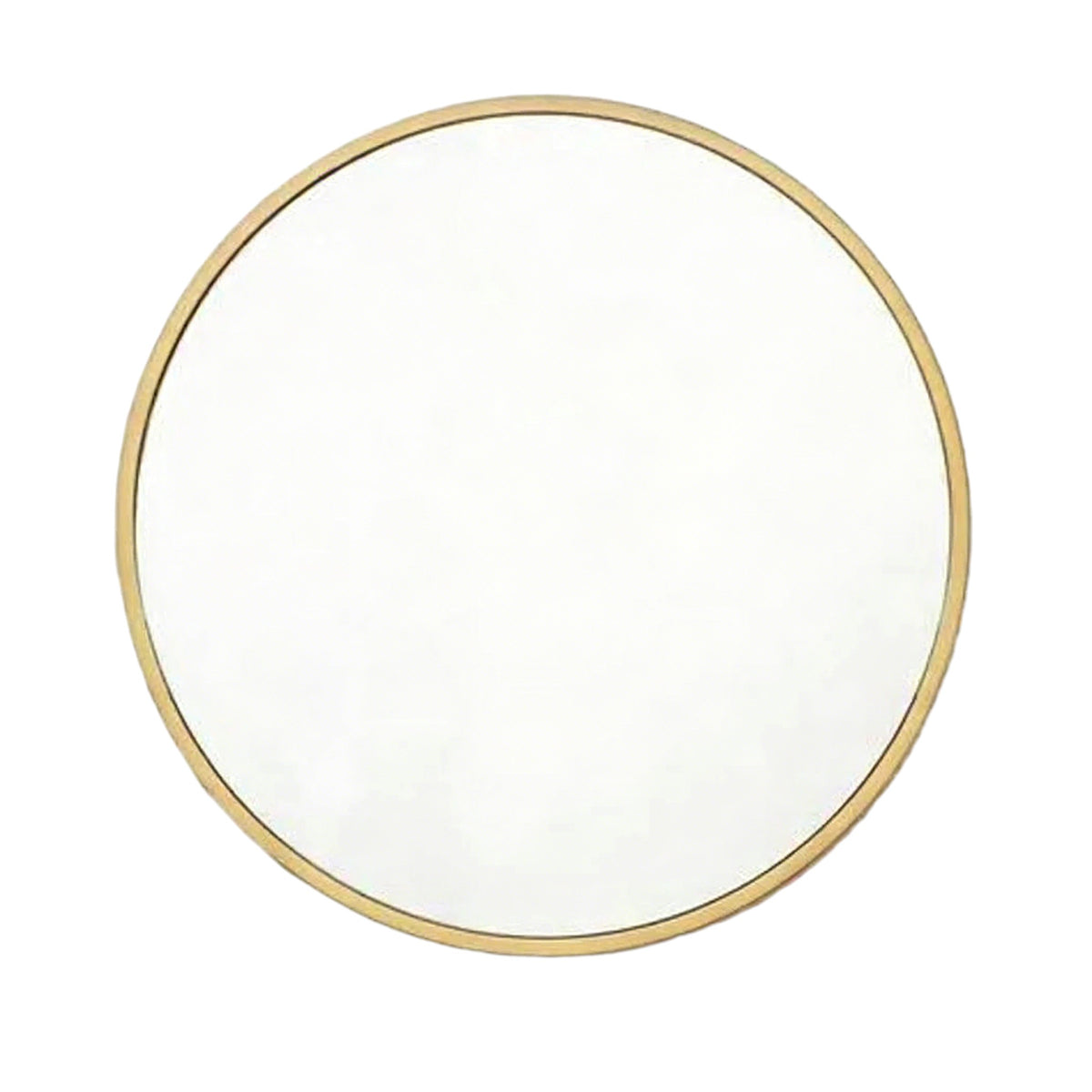 20" Gold Aluminum Round Framed Accent Mirror