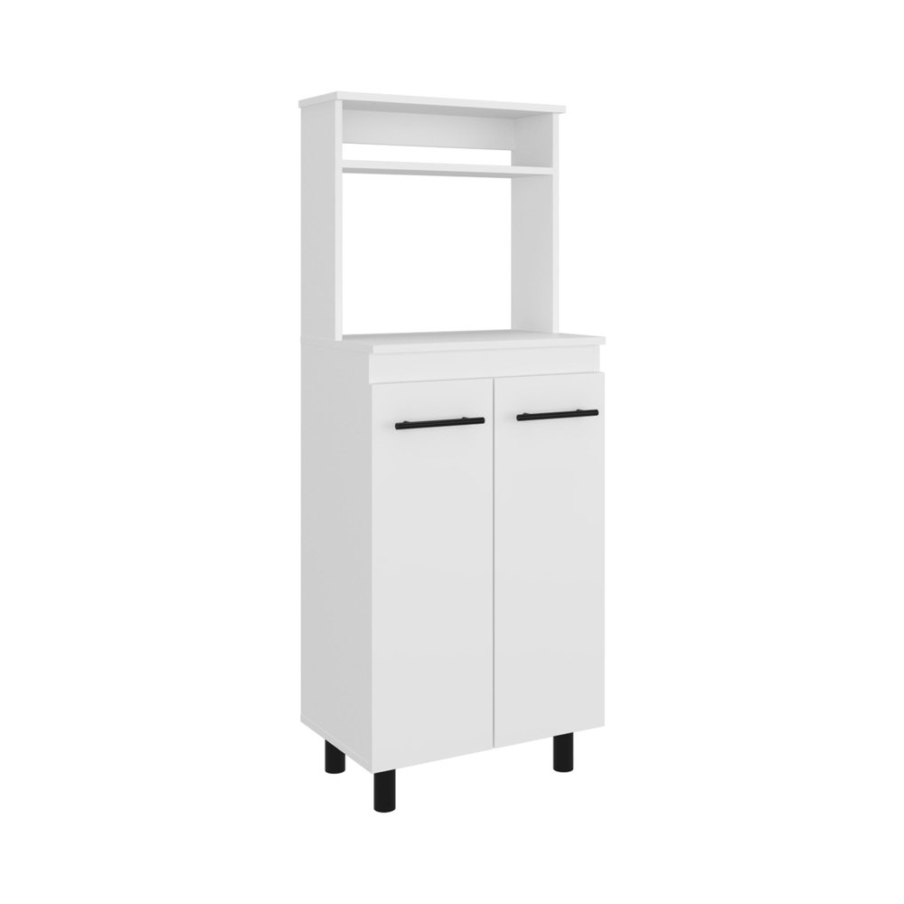24" White Wood Sideboard With Two Doors