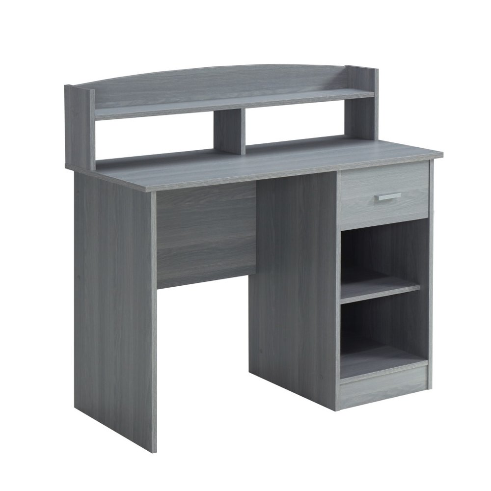 41" Gray Wood Writing Desk