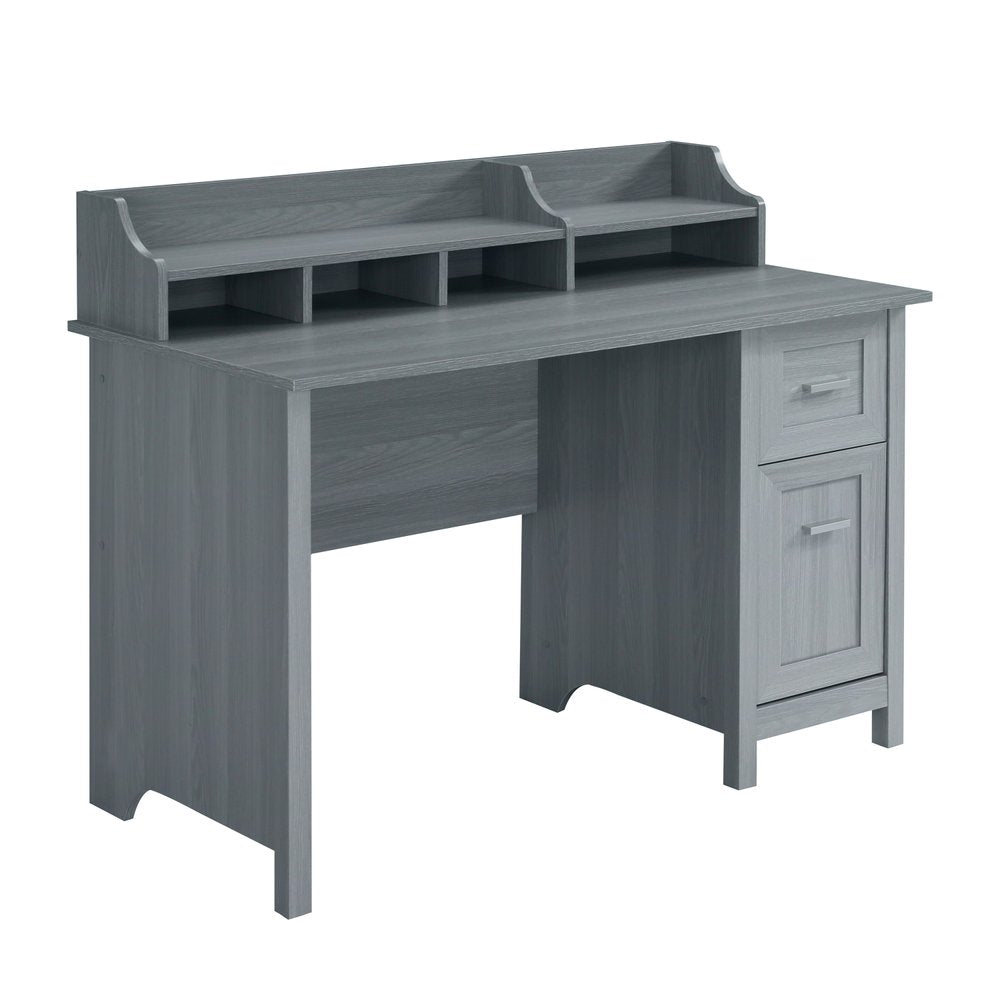 47" Gray Wood Writing Desk