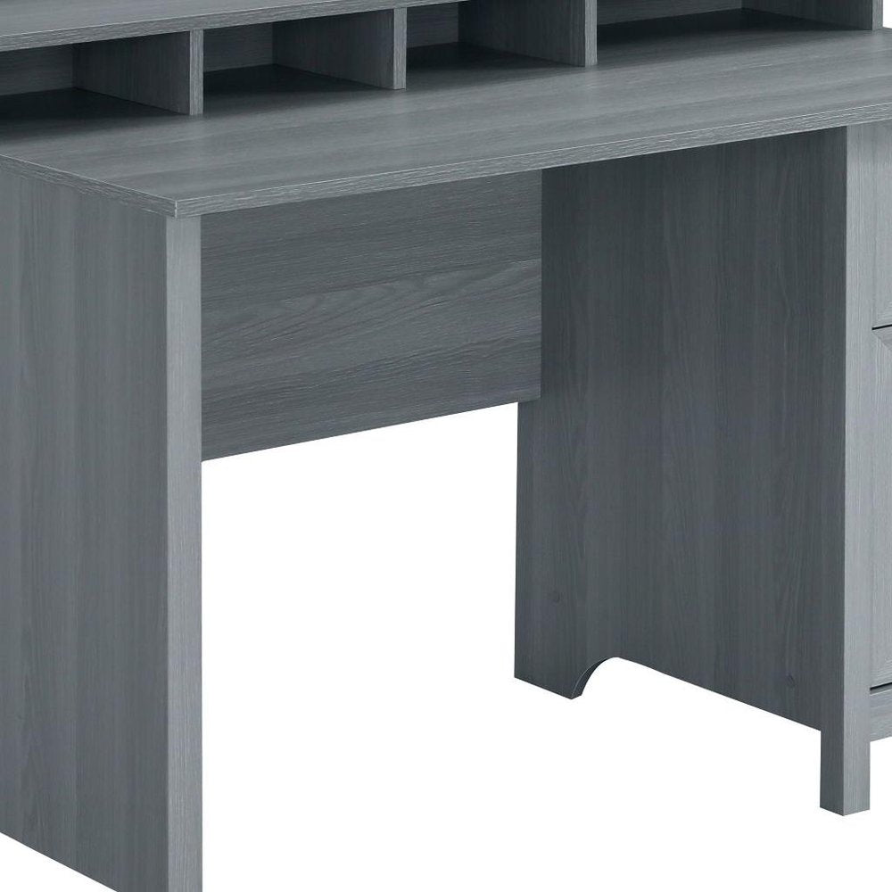 47" Gray Wood Writing Desk