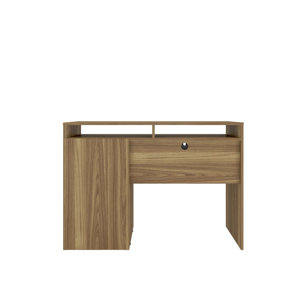 43" Walnut Wood Computer Desk