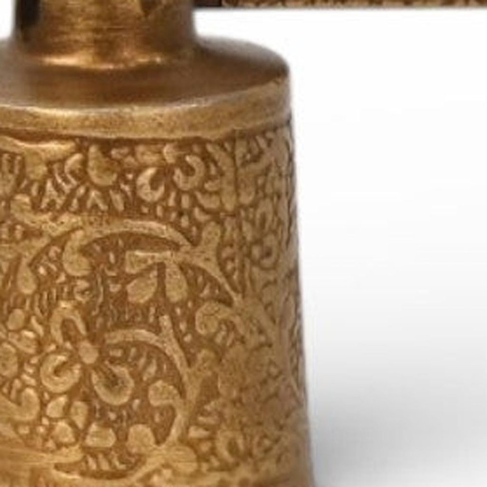 2" Gold Cast Iron Hand Painted Tabletop Sculpture