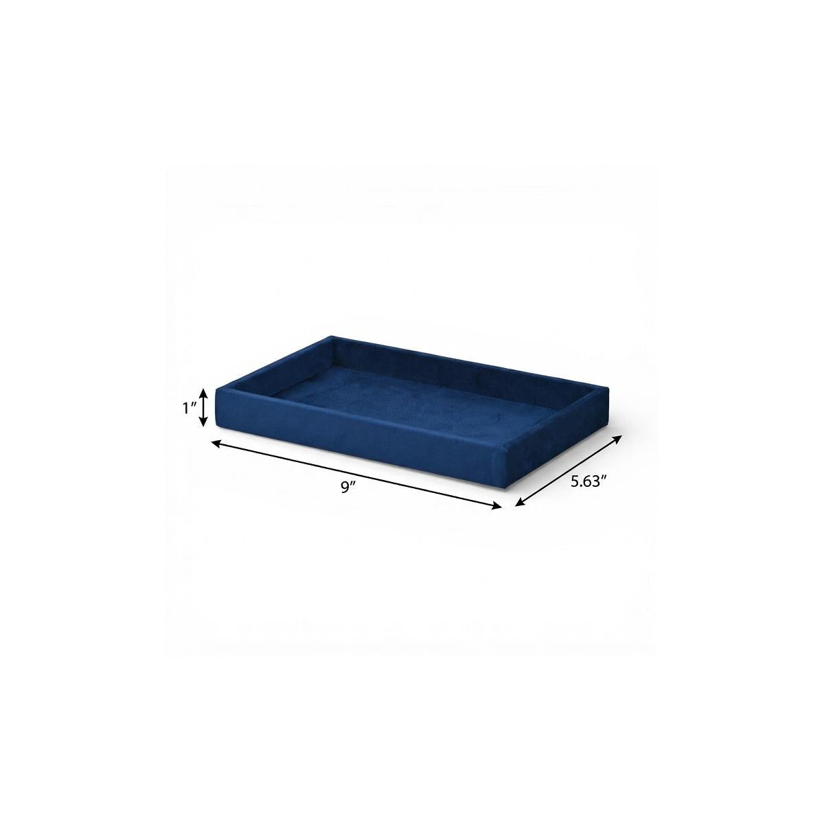 9" Blue Velvet Handmade Trinket Tray