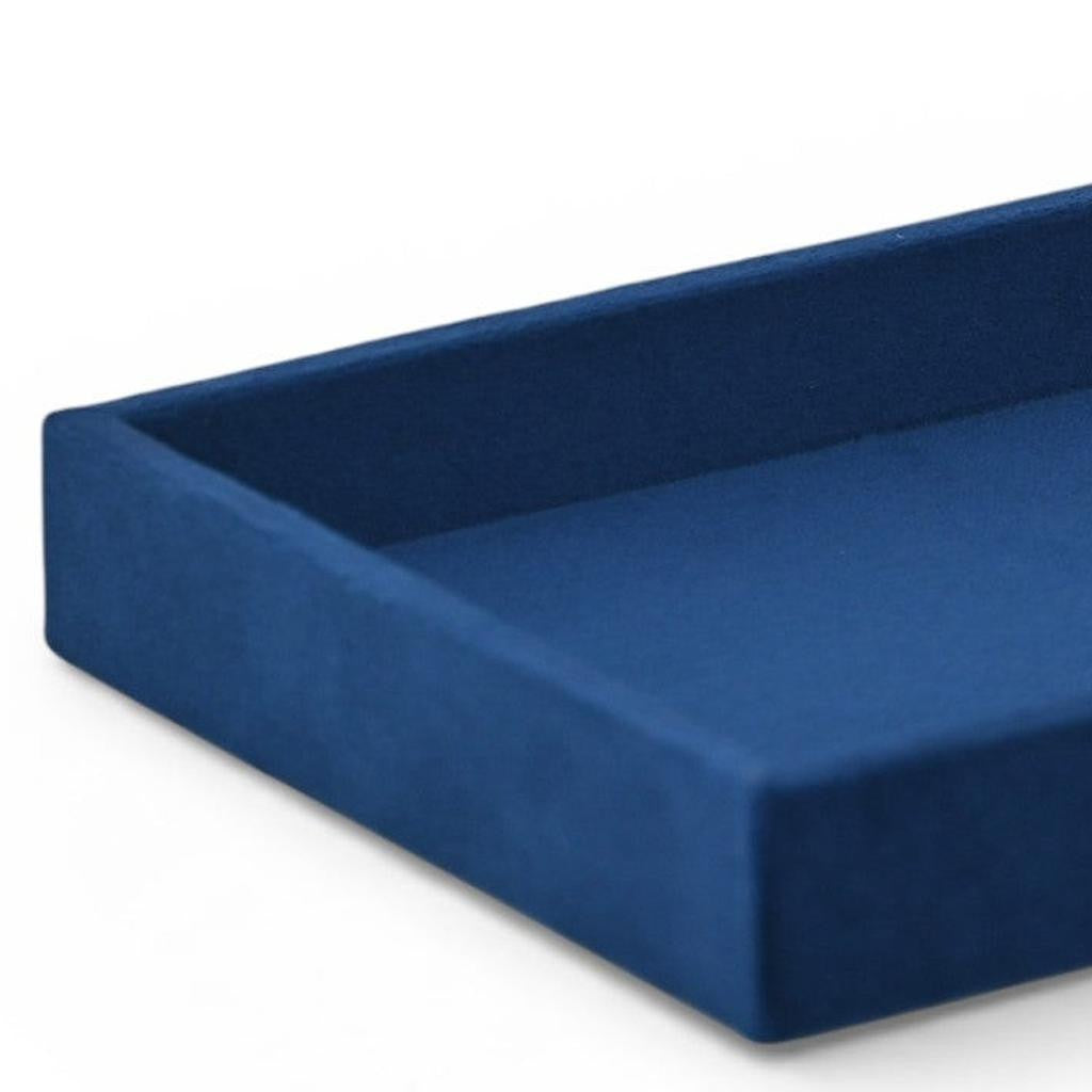 9" Blue Velvet Handmade Trinket Tray
