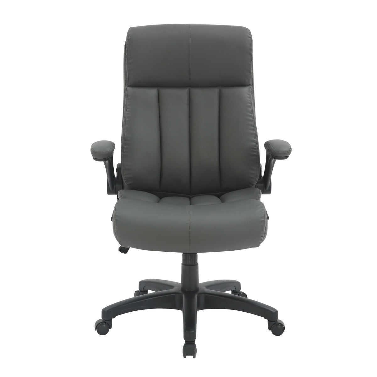 Gray Adjustable Height Swivel Rolling Executive Office Chair