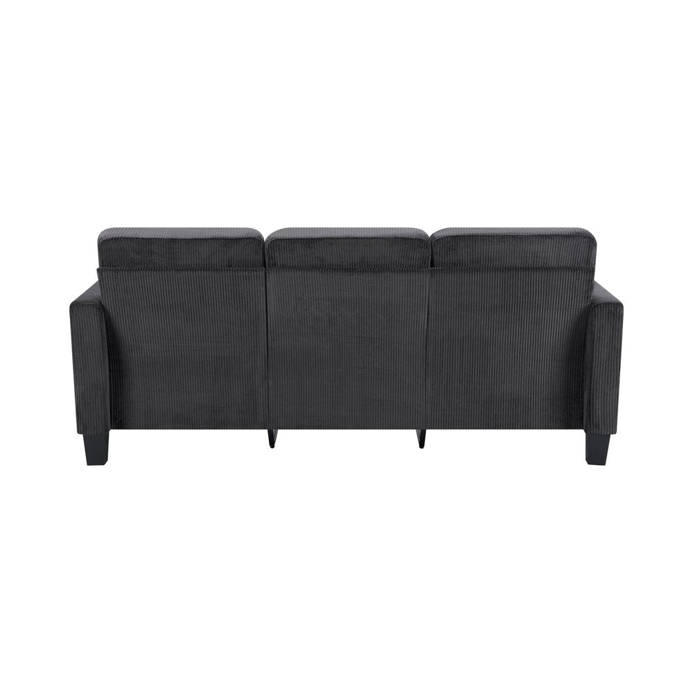 84" White Corduroy Sofa