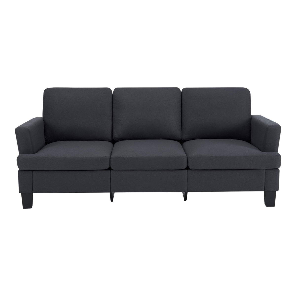 84" Dark Gray Linen Sofa
