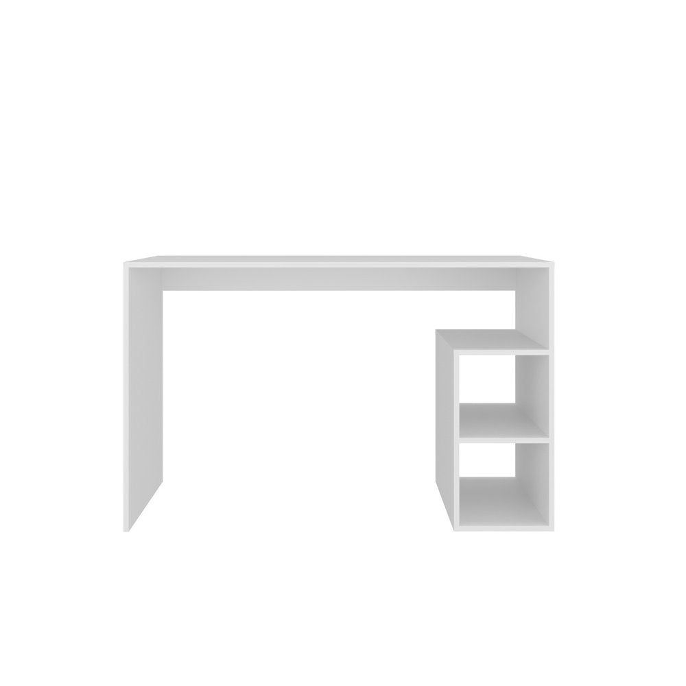 47" White Wood Pedestal Desk Shell