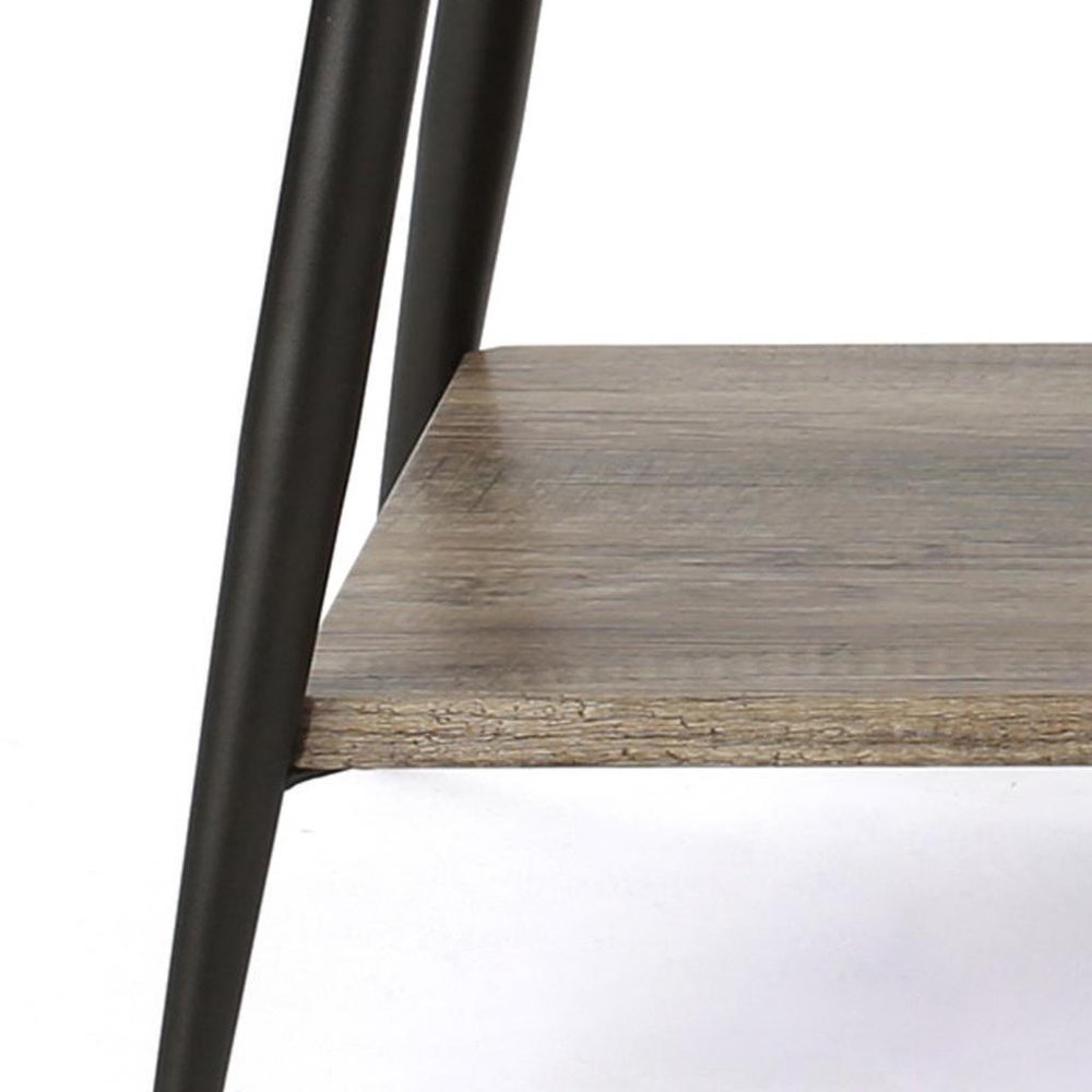 43" Gray and Black Wood Coffee Table