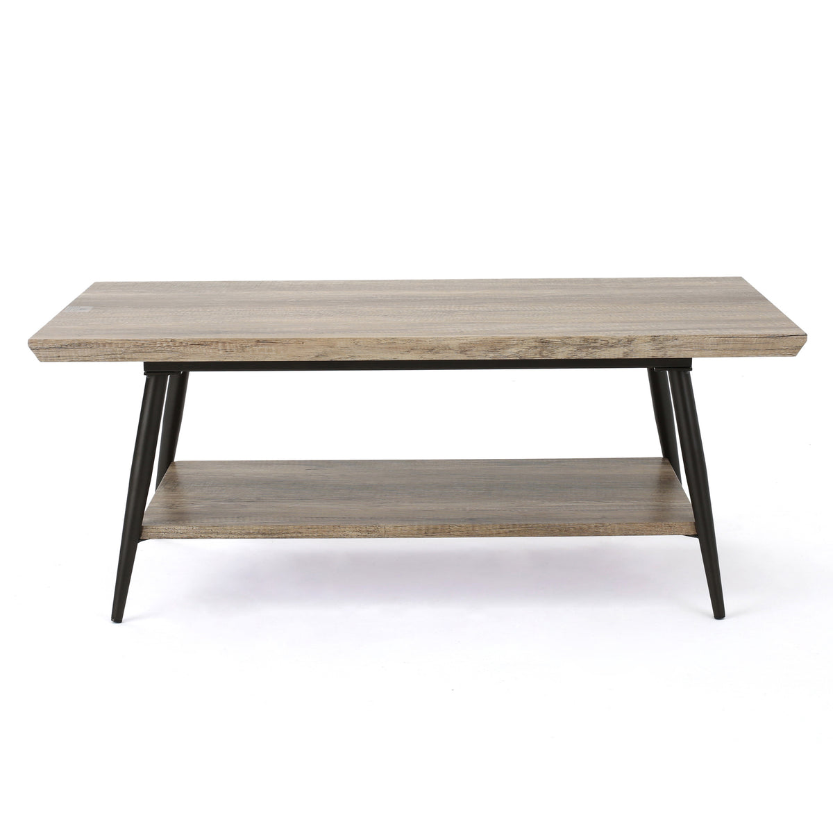 43" Gray and Black Wood Coffee Table