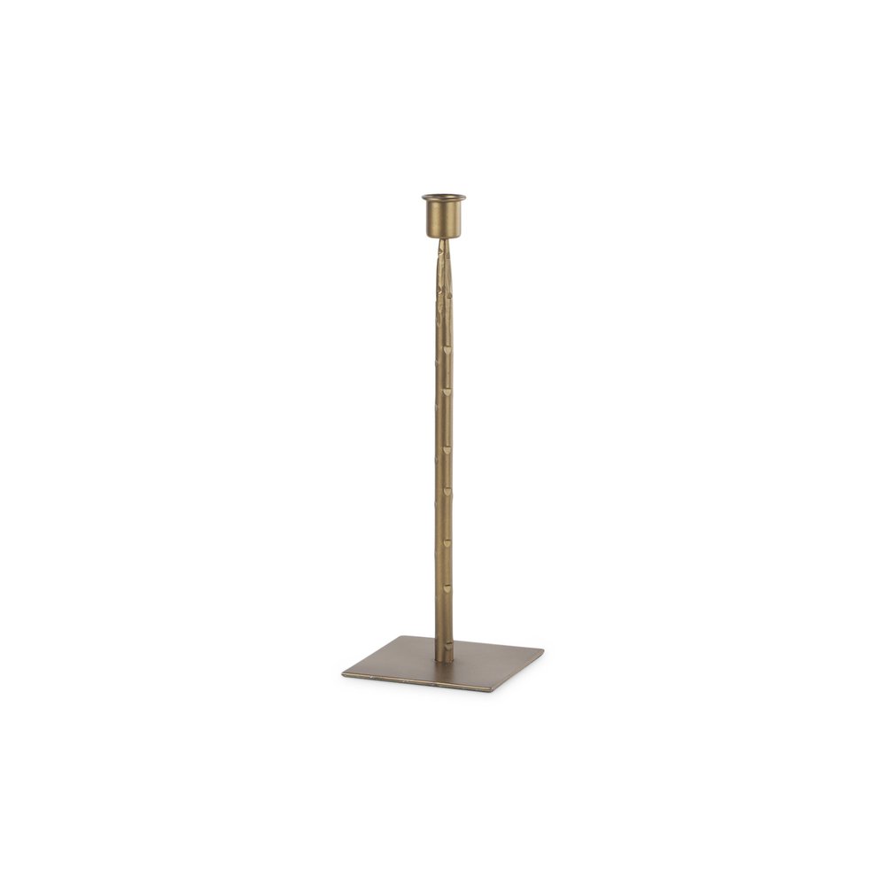 12" Gold Metal Floor Taper Candlestick