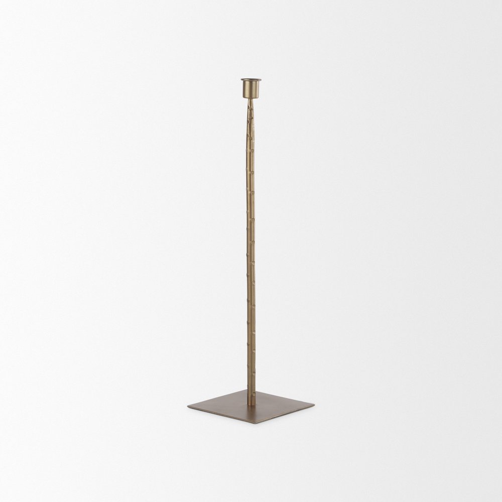 18" Gold Metal Floor Taper Candlestick