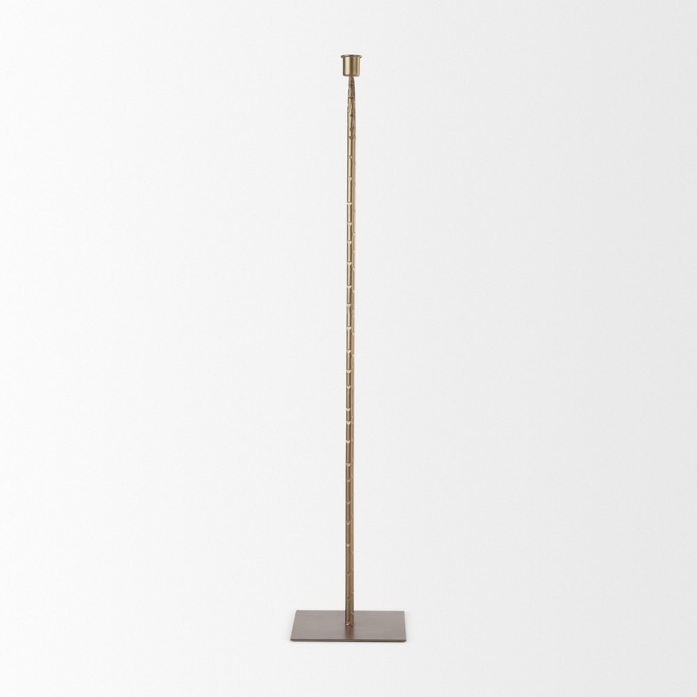 30" Gold Metal Floor Taper Candlestick