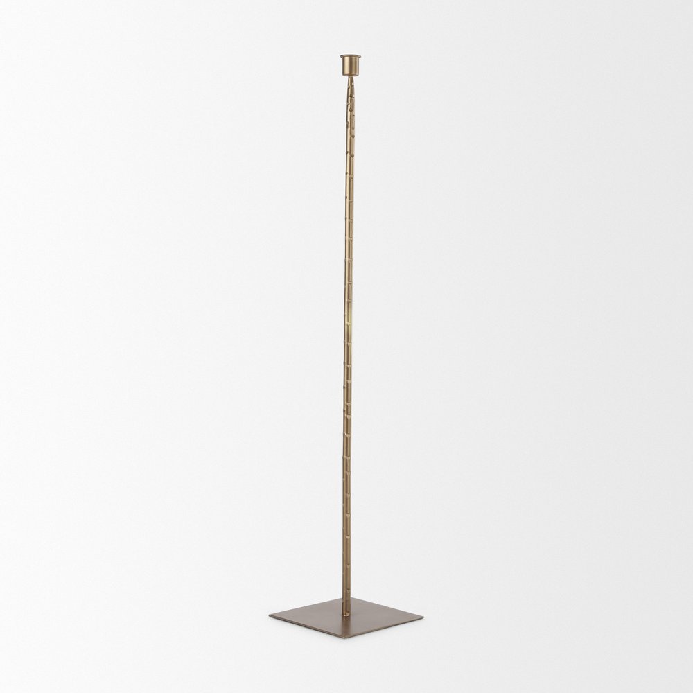 30" Gold Metal Floor Taper Candlestick