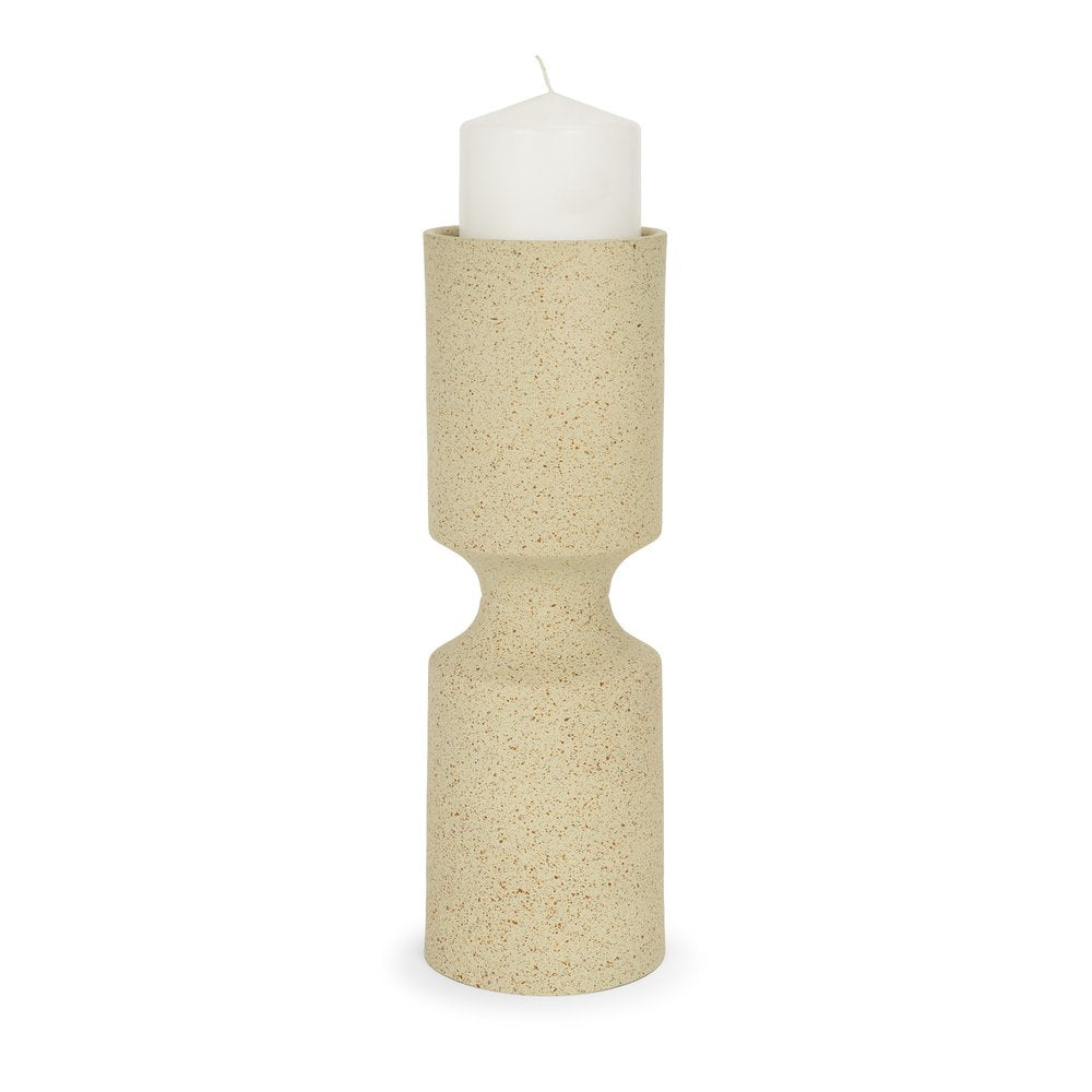 13" Beige Metal Tabletop Votive Candle Holder