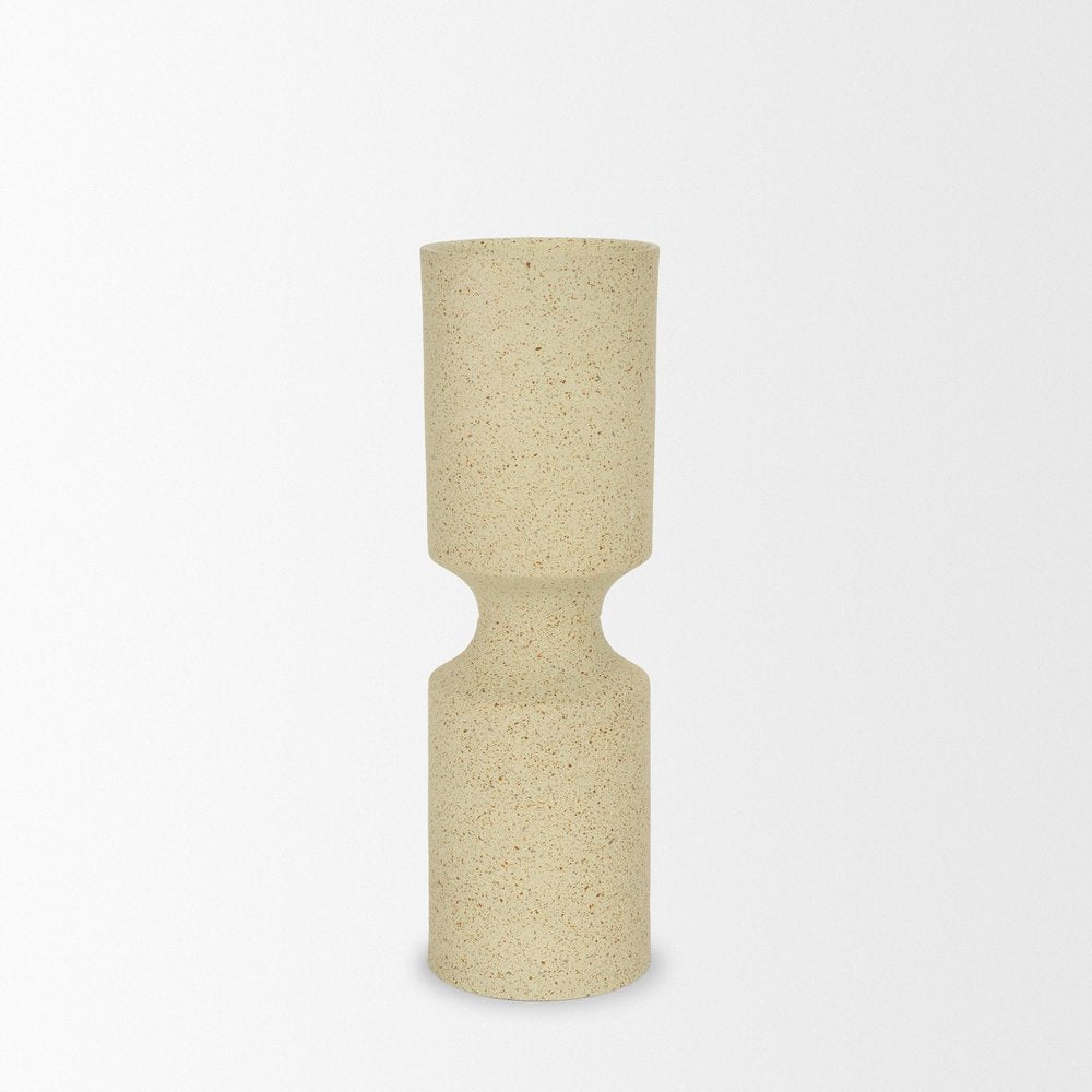 13" Beige Metal Tabletop Votive Candle Holder