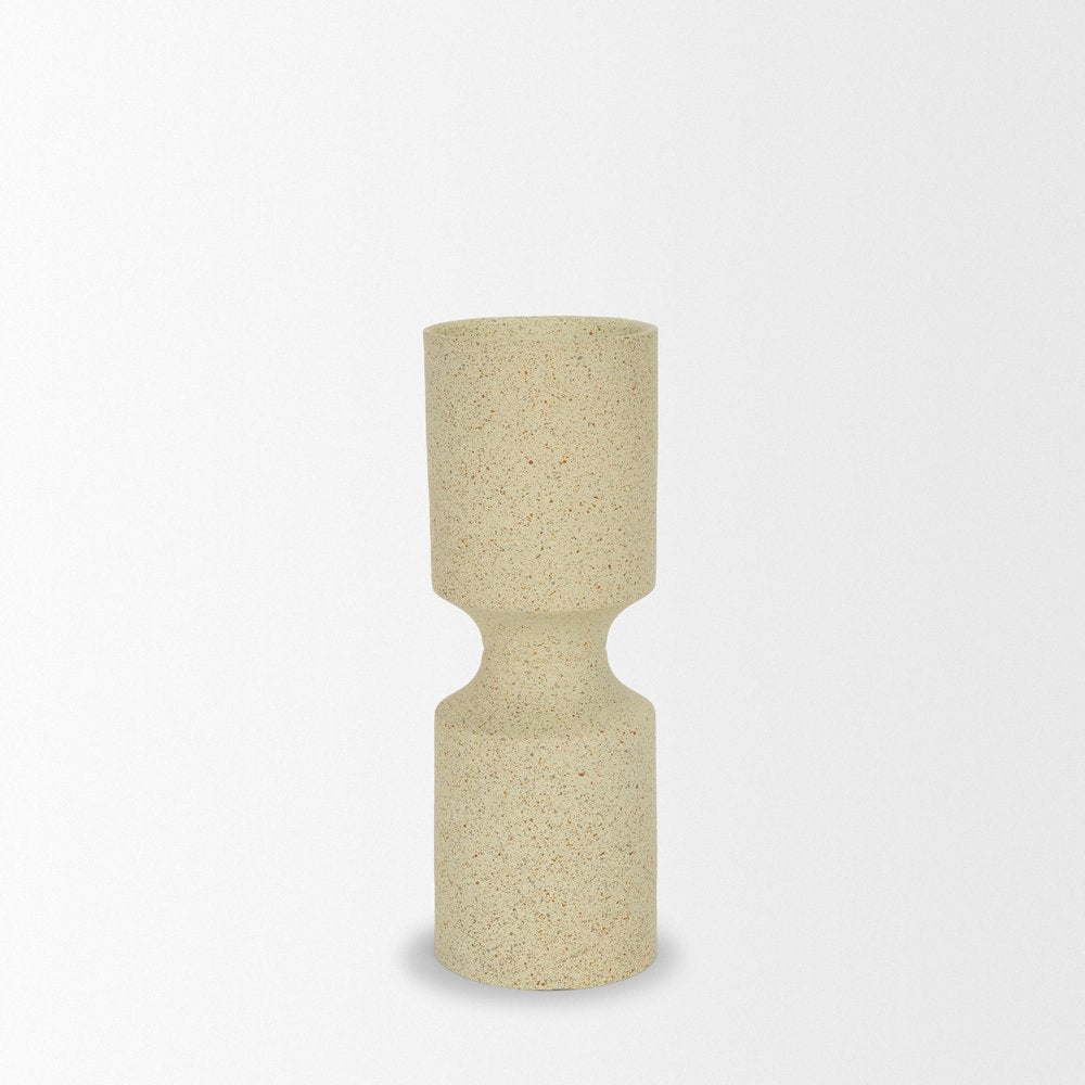 11" Beige Metal Tabletop Votive Candle Holder