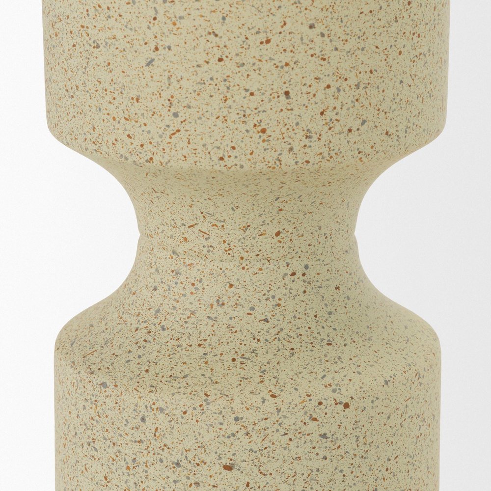 11" Beige Metal Tabletop Votive Candle Holder