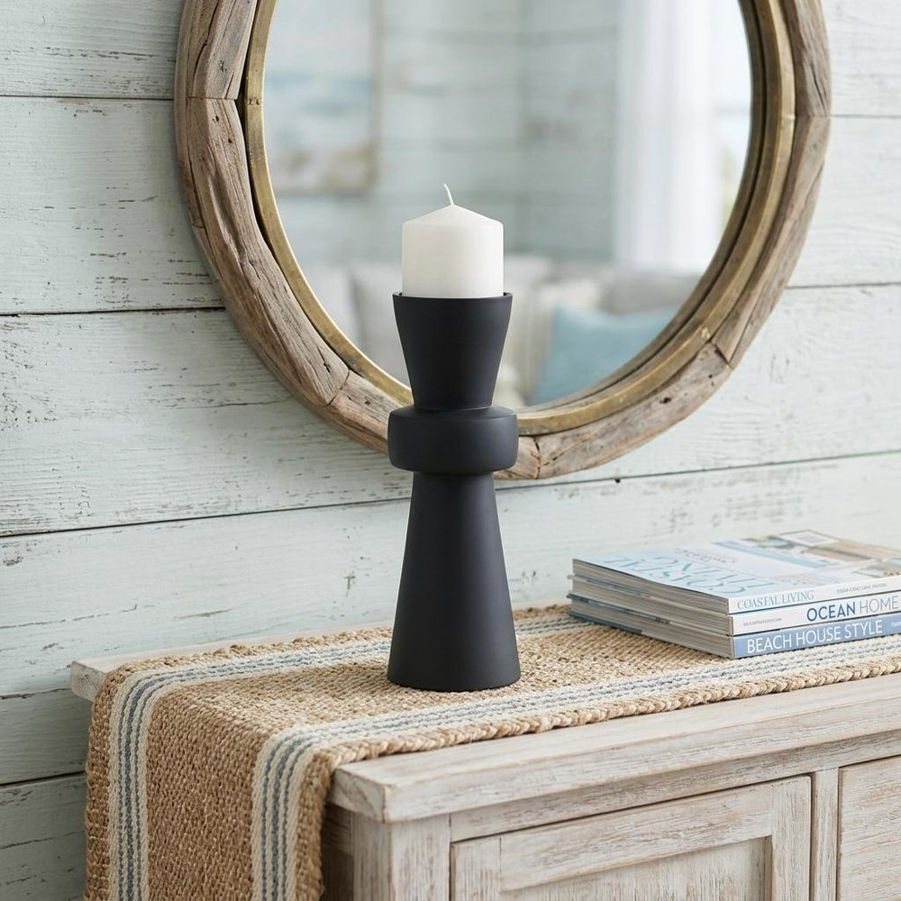 12" Black Metal Tabletop Votive Candle Holder