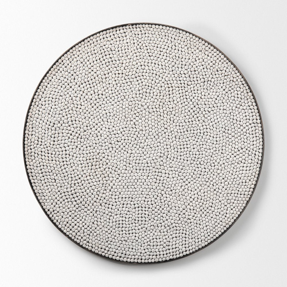 48" Gray Metal Sphere Decorative Wall Sculpture