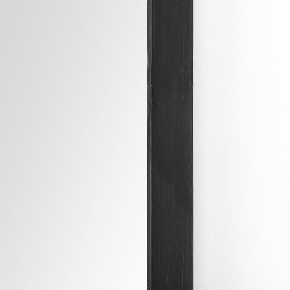 49" Black Iron Arch Framed Accent Mirror