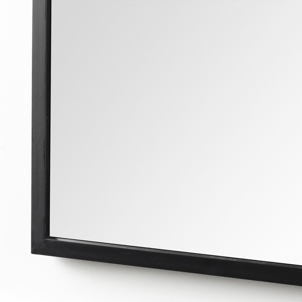 49" Black Iron Arch Framed Accent Mirror