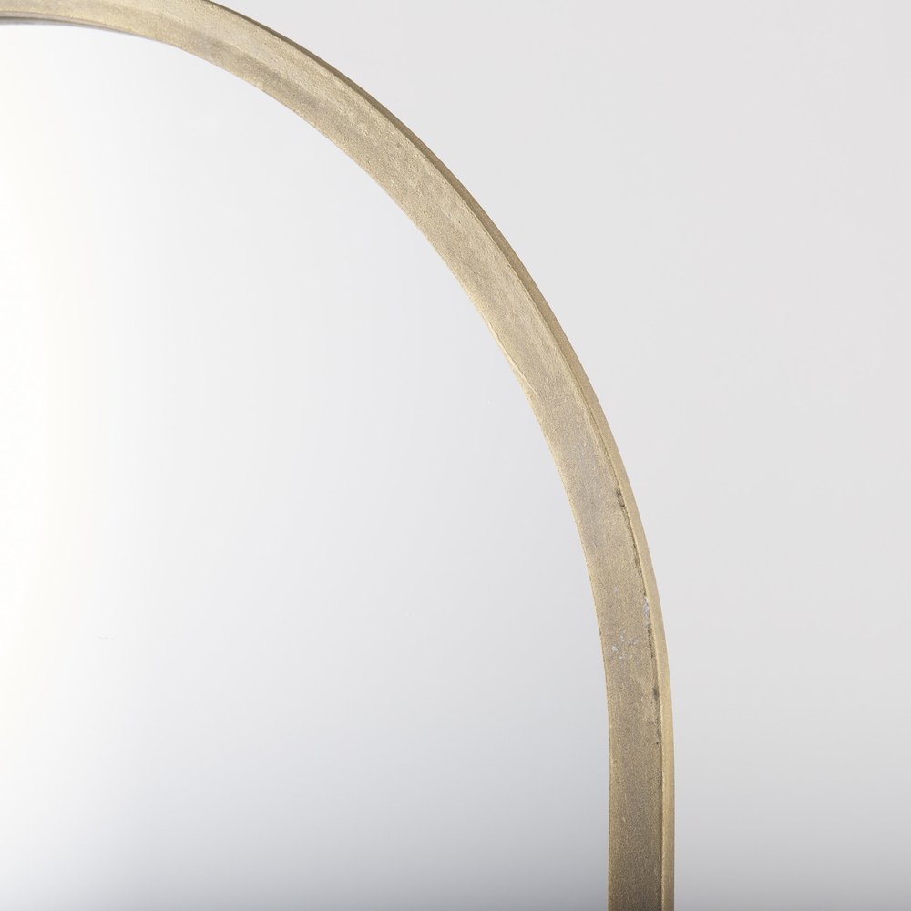 49" Black Iron Arch Framed Accent Mirror