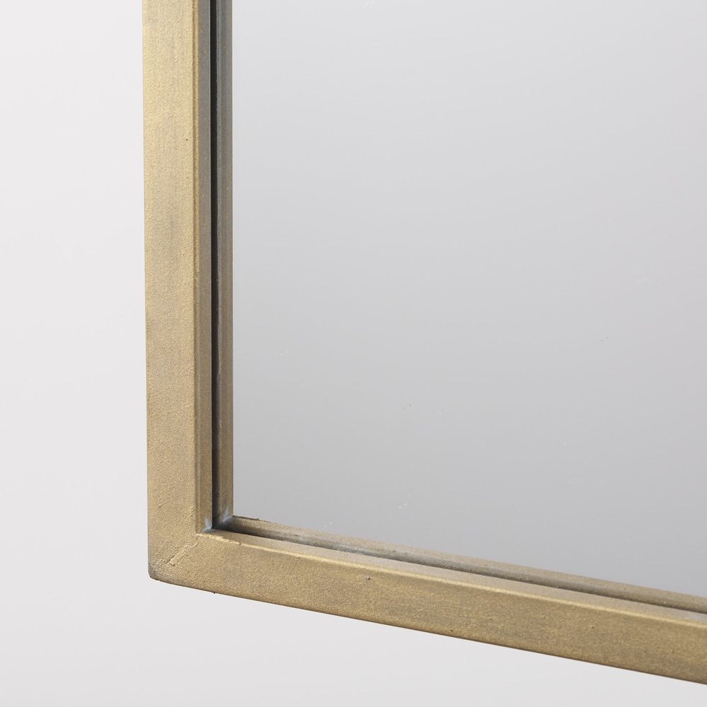 49" Black Iron Arch Framed Accent Mirror