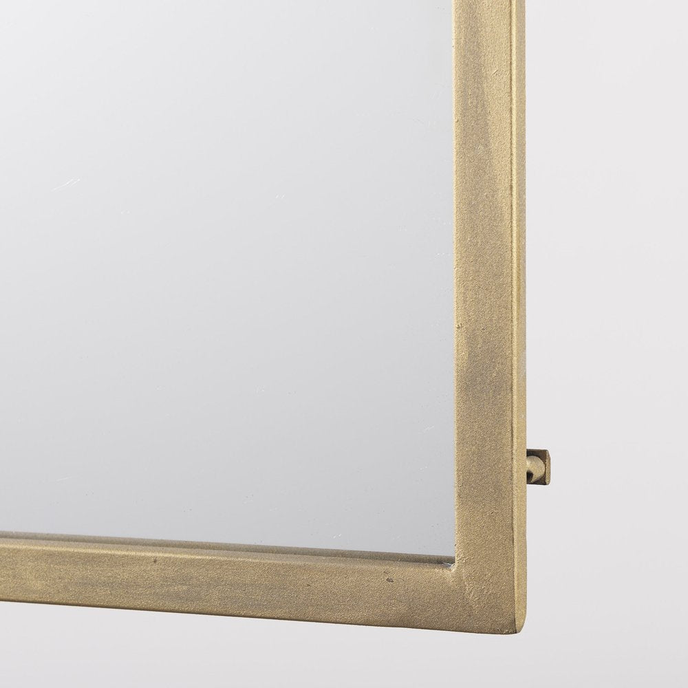 49" Black Iron Arch Framed Accent Mirror