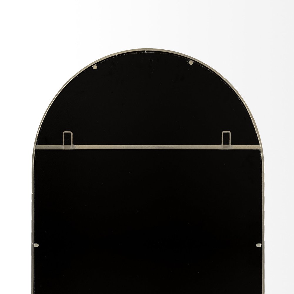 49" Black Iron Arch Framed Accent Mirror