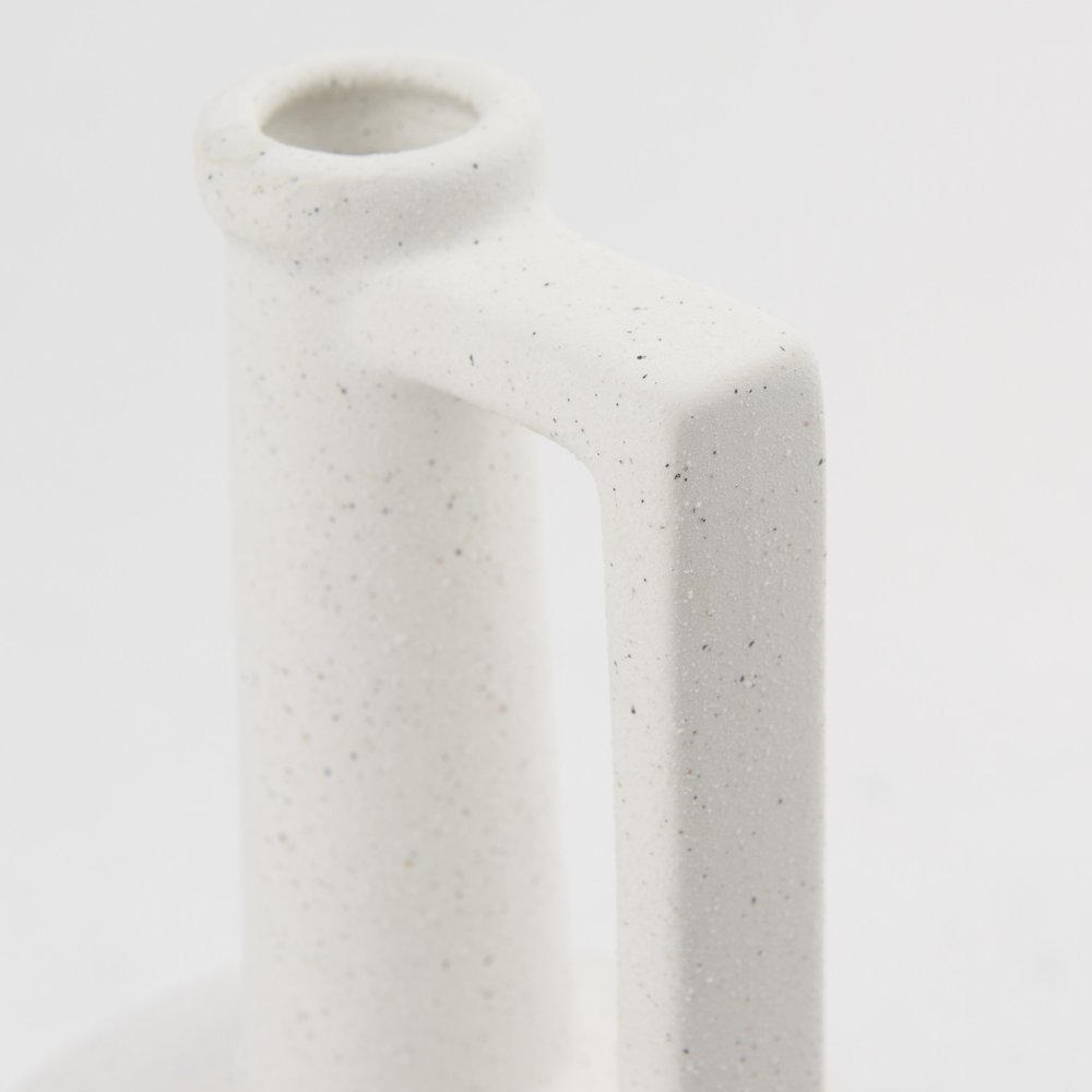 9" White Ceramic Table Vase